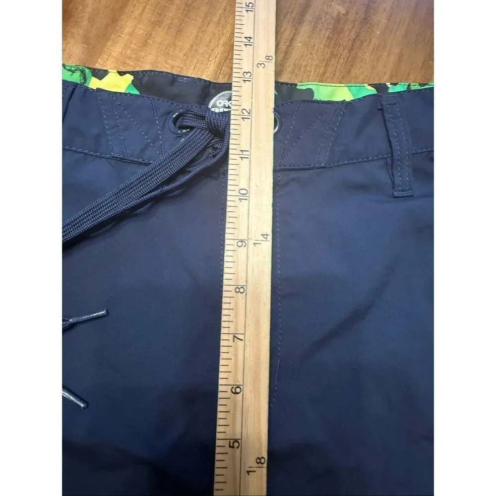 Oakley Board Shorts Mens 36 Navy Blue Surf Swim Trunks Pockets Drawstring